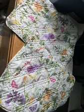 Pair Of Floral Pillow Shams Quilted 18 1/2 X 24