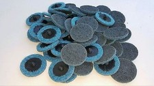 50Pc 2" Fine Roloc Scotch Brite Roll Lock Surface Sanding Disc Made in USA