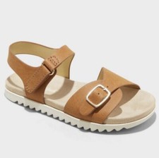 Cat Jack Toddler Girls Shaelyn Footbed Sandals Cognac Size 11