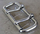 3" Nickel Plated / Steel Heavy Duty Roller Buckles two prong belt buckle