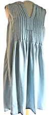 Short Blue Chambray Light Wash Dress Small Petite Old Navy Shirt Dress Slip Comf