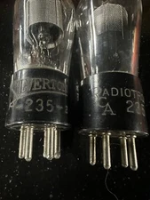 (2) Type 235 Globe Radio/TV Vacuum tube w/Out Box