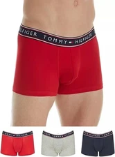 Tommy Hilfiger Mens 3-Pack Cotton Stretch Trunks in Multiple Colors, Size Large