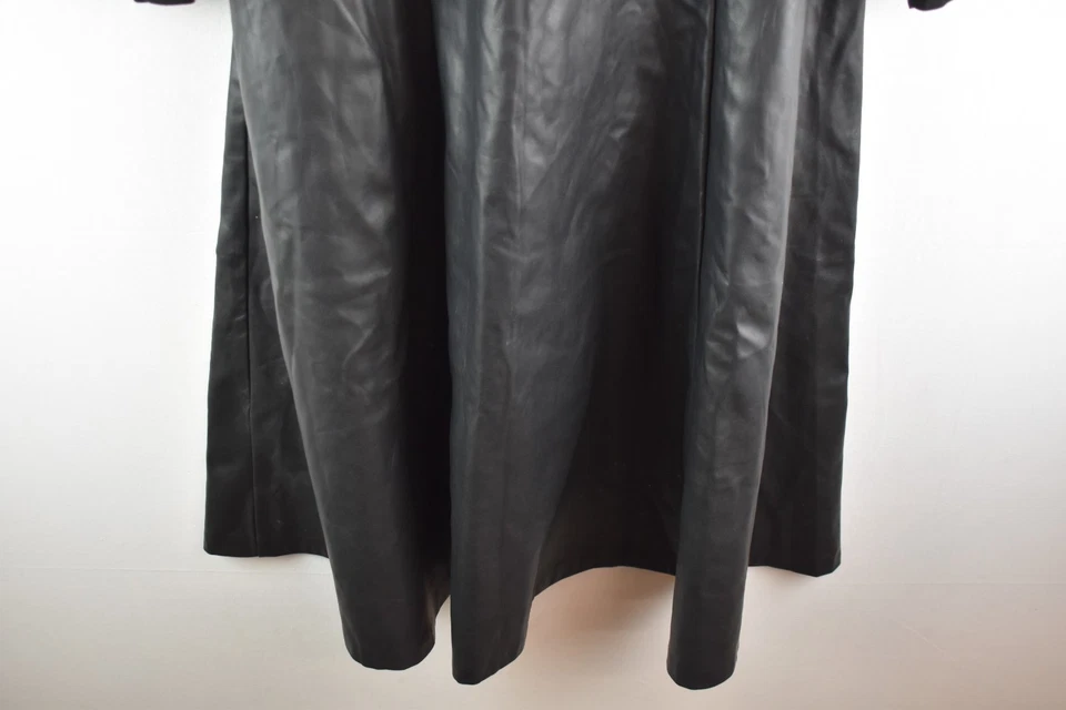 CALVIN KLEIN Black Faux Leather Dress size Uk 10 Womens Long Sleeves Casual - image 3 of 4