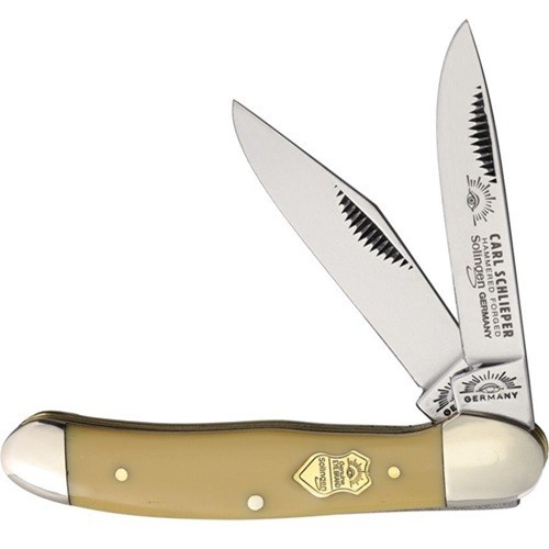 German Eye Copperhead Yellow Carbon Steel Knife
