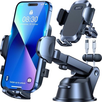 Auto Handyhalterung 360° drehbar Saugnapf KFZ für Smartphones bis 6 Zoll schwarz