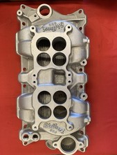 Edelbrock C26 Dual Carb Sbc Intake Nos