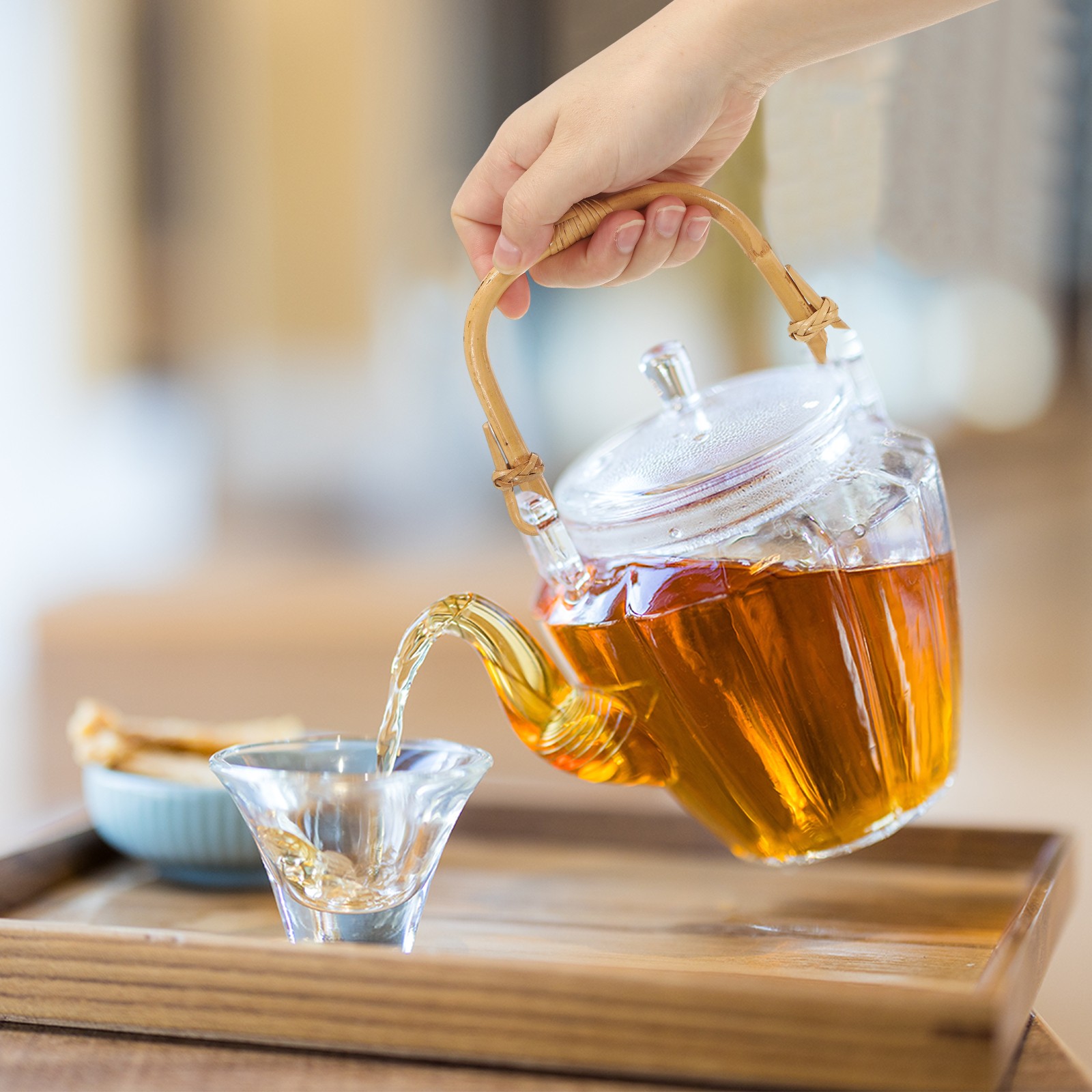 2Pcs Teapot Handle U-Shape Handle Replacement for Span 4.3"-5.1" Rattan Winding