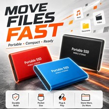 16T Portable External SSD USB 3.1 Type-C Shockproof Fast Storage Laptop Mac PC