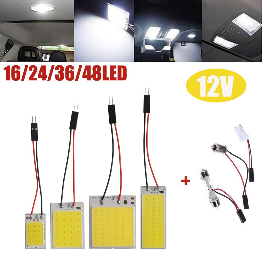 #6000K., White COB LED Panel,For Roof/car Interior Ceiling, 16/24/36/48 LED.;;