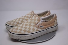 Vans Classic Unisex Size 5M/6.5W Pale Pink White Checkerboard Sneakers 721356