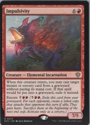 MTG Normal Impulsivity R Commander: Lorwyn Eclipsed 13 NM