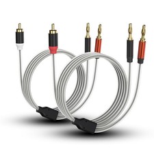 HOSONGIN RCA to Banana Plug Speaker Cable, Gold-Plated Dual-Shielding Hi-Fi