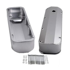 Maxpeedingrods Fabricated Aluminum Tall Valve Covers With Hole Racing For