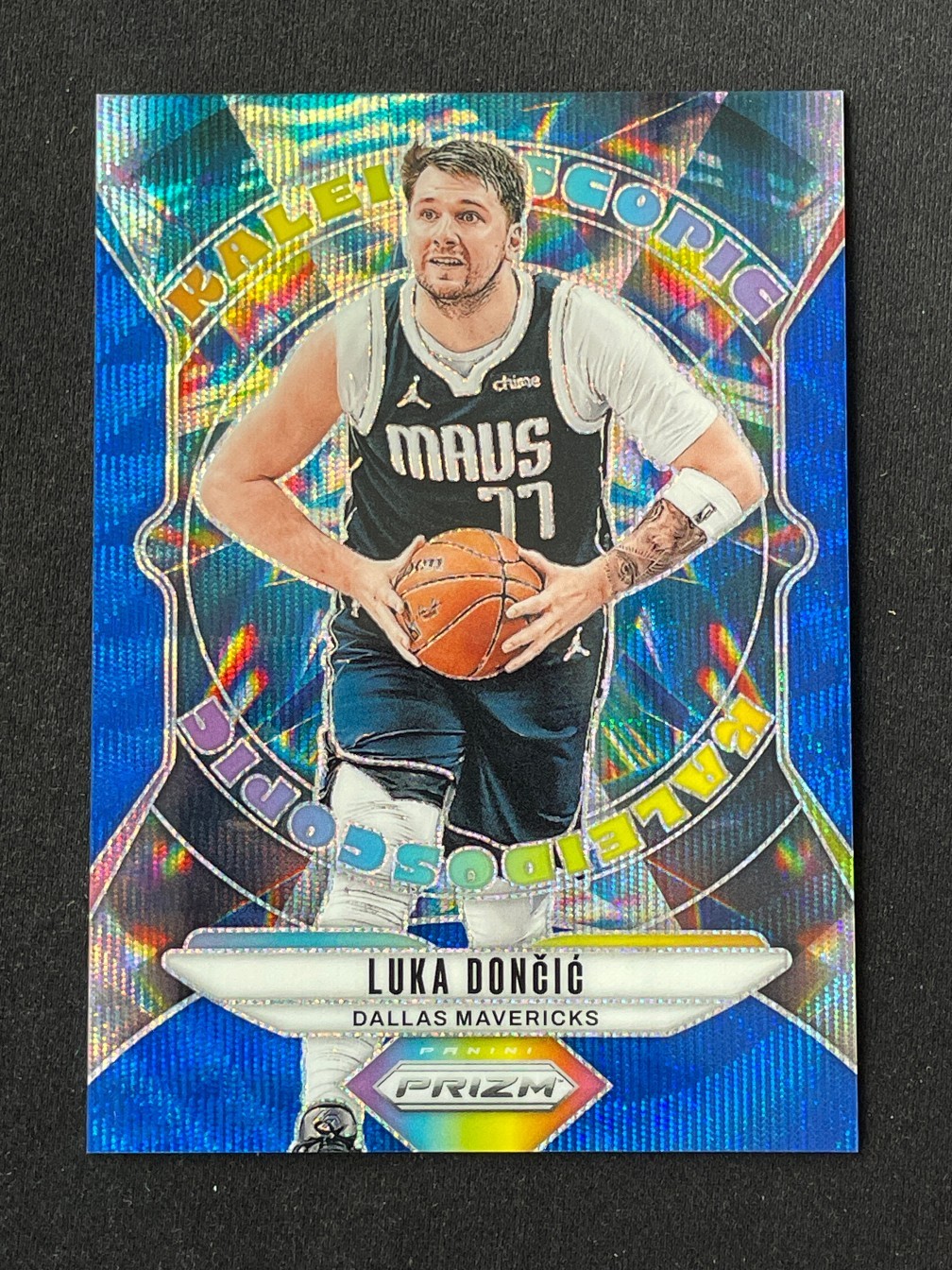 Luka Doncic 2024-25 Panini Prizm Kaleidoscopic Blue Wave Prizm 123/175 #14
