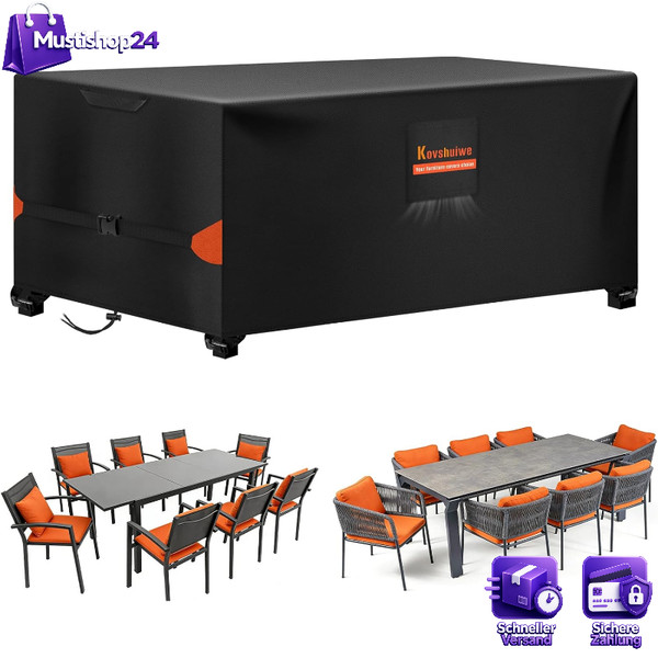 GartenmöBel Abdeckung 180X90X74Cm Wasserdicht Uv-BestäNdig 420D Heavy Duty-image