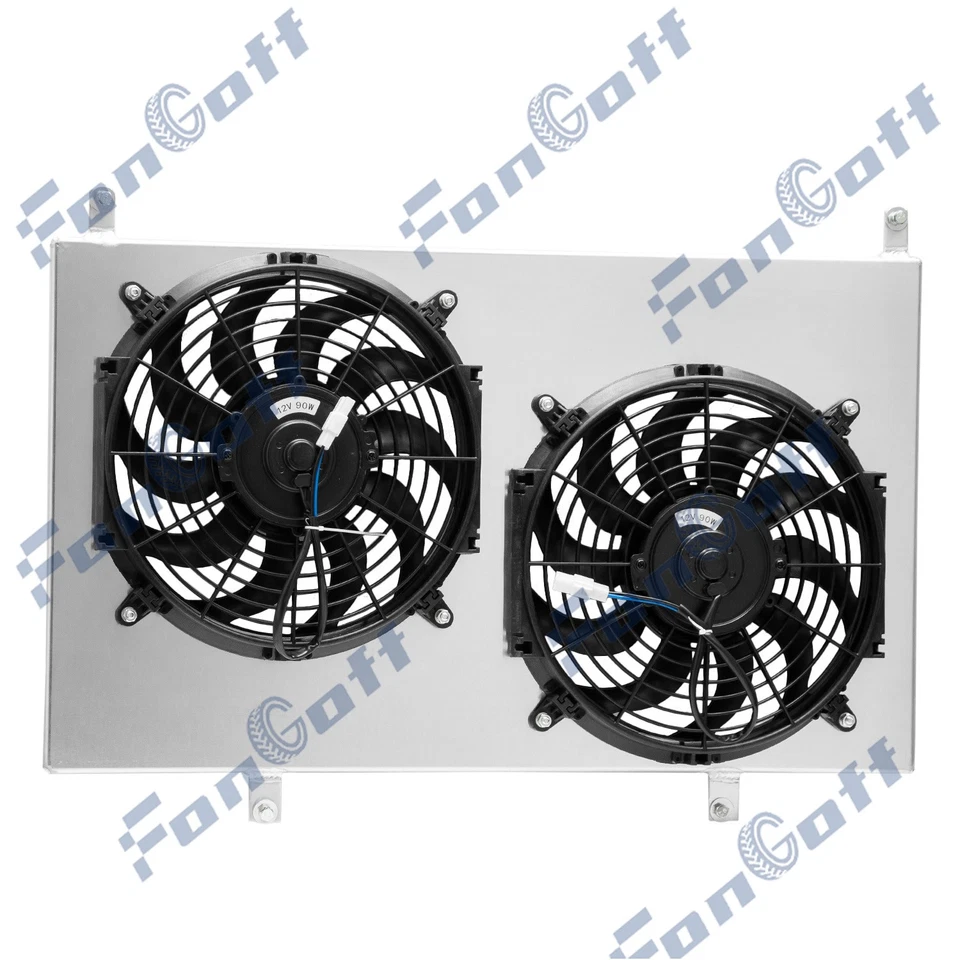 Aluminum Shroud +2x12"Fan For 93-97 1995 Toyota Landcruiser LX450 4.5L L6 V8 Foto 2 de 4