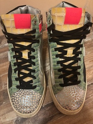 P448 Limited Edition , skate sneakers size 39, croc, leather Italian designer