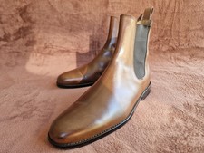 Bottines Chelsea Bexley modèle Flager - cuir lisse cognac patiné - cousu Blake