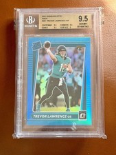 2021 Donruss Optic RR Trevor Lawrence #201 Aqua BGS 9.5