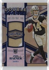 2023 Panini Plates & Patches Double Coverage Blue 22/50 Jake Haener #DC-34 1eo9