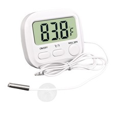 Digital Aquarium Water Thermometer with Large LCD Screen, Measurement Range -...