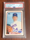 1989 Topps Traded Nolan Ryan  HOF #106 Card graded PSA 8