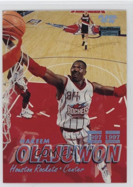 1997-98 Fleer Tiffany Hakeem Olajuwon #34 HOF 11pj