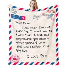 Mom Gifts Blanket from Daughter Son 60x50 Inch Birthday Mothers Day Throw