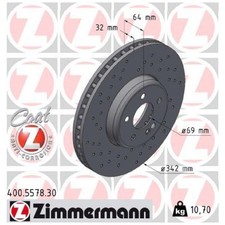 2x Bremsscheibe vorne für Mercedes C-Klasse W206 S206 | 26225291