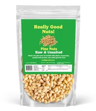 1 Pound (LB) Raw Pine Nuts, Gluten-Free, Kosher, Raw Nuts, Smooth & Creamy Pine 