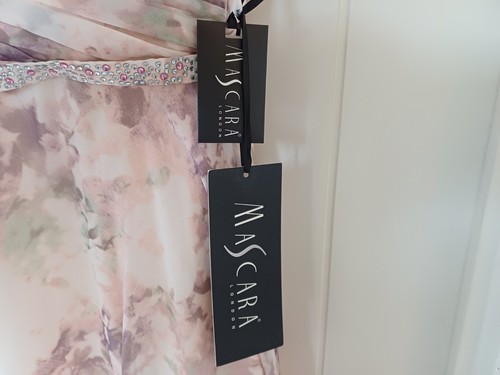 Stunning Floral Multicoloured Mascara London Wedding Guest Dress, Size 12 - Picture 4 of 9