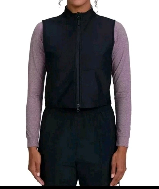 全新 女式 Bad Birdie Mild Crop Mock 颈部 软壳 高尔夫背心 尺寸 L — 第 2/4 张图片