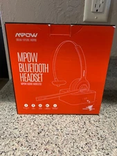 MPOW Bluetooth Headset Audio Wireless MPBH231BB Brand New 
