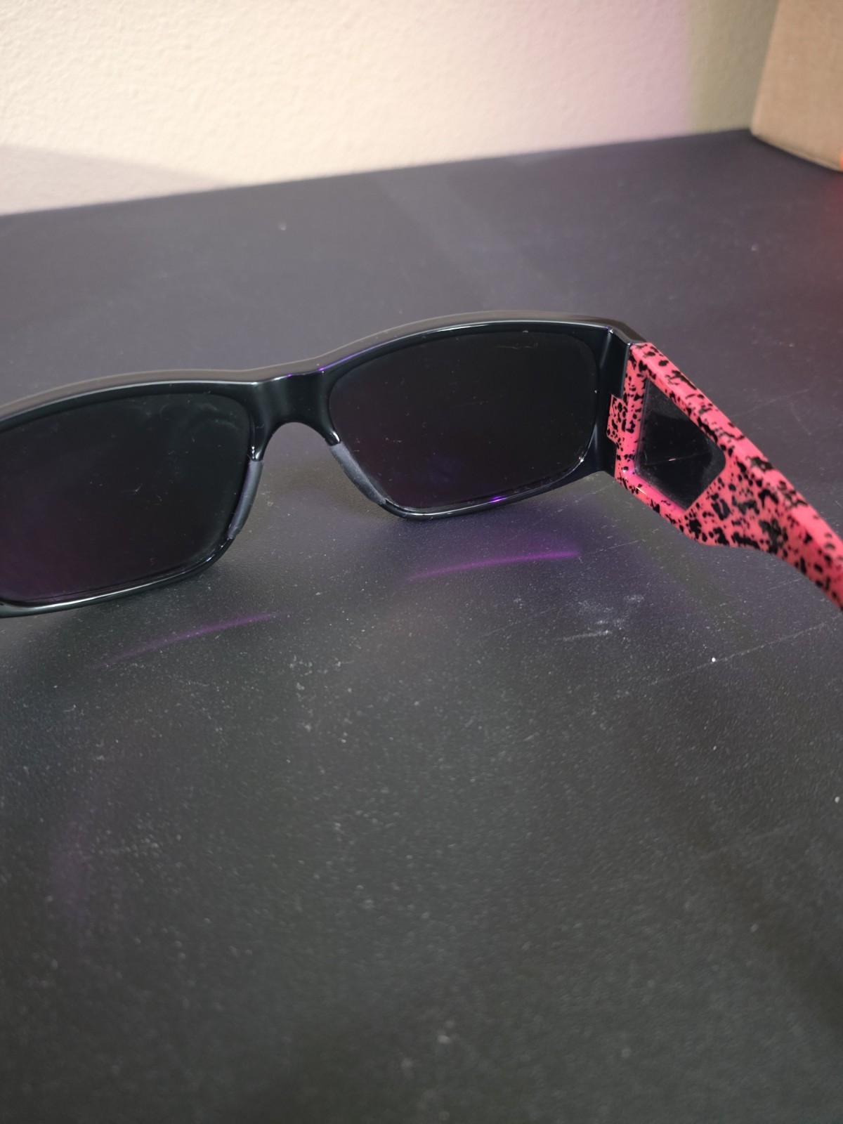 Smith vintage Rectangular Sunglasses Blac redk Fr… - image 6