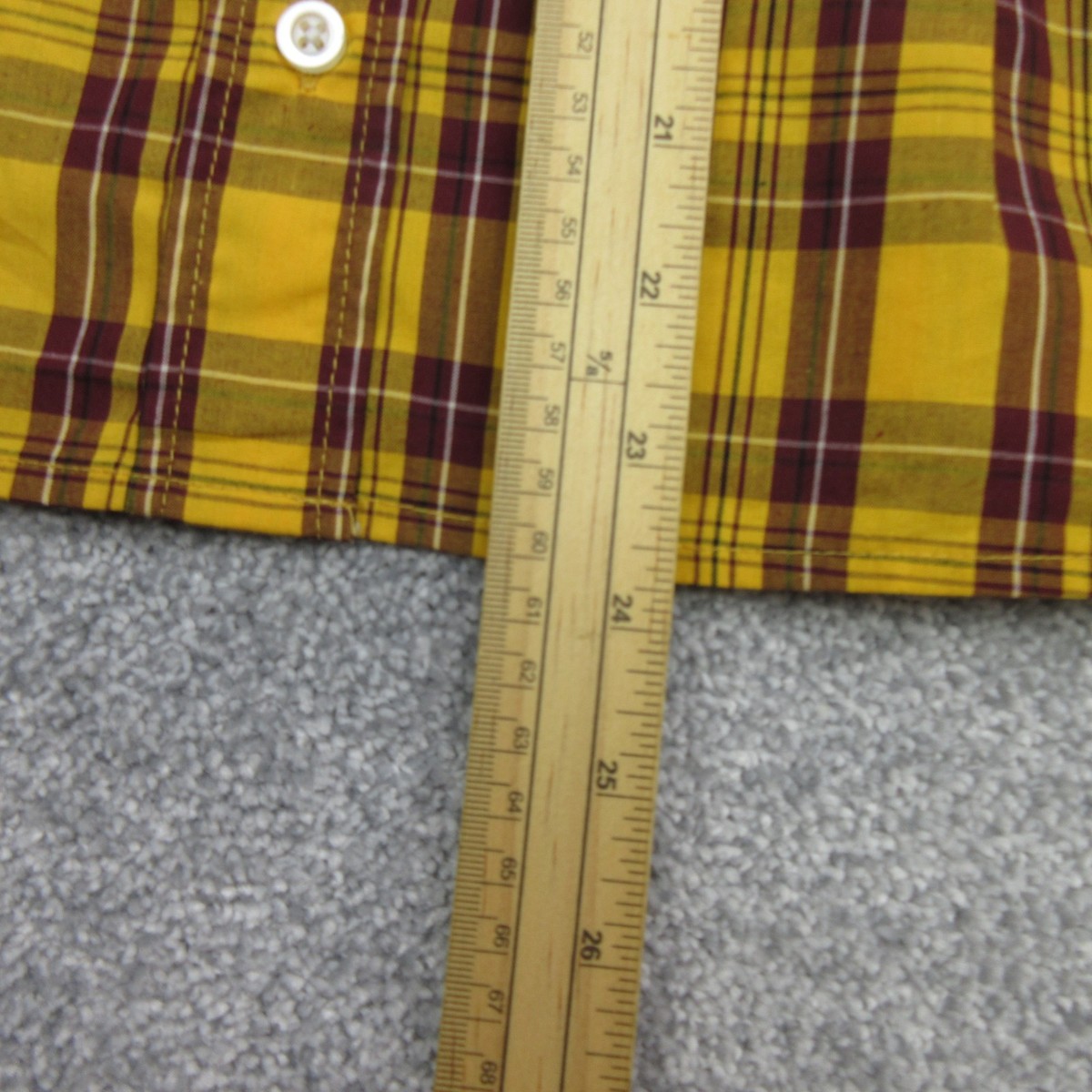 Brutus Dr Martens Shirt Womens Medium Yellow Check Oxblood Trimfit Punk Mod Ska View 4