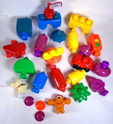 Lot of 24 Fisher Price Pop Onz Building System Pieces
