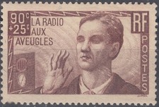 France 1938 La Radio aux Aveugles 418 Neuf ** Sans Charnière