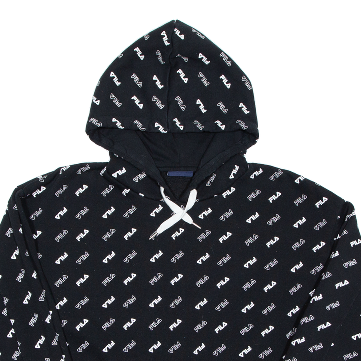 FILA Cropped Felpa Donna Nera con Cappuccio M