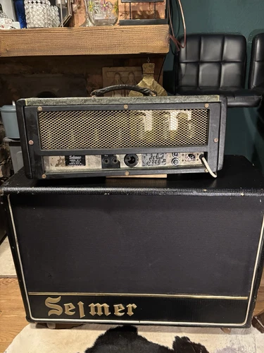 Vintage Selmer 196o’s Treble And Base 50 Amplifier Head and speaker cabinet - Picture 2 of 16