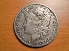 1887 - O Silver Morgan dollar $1 New Orleans mint