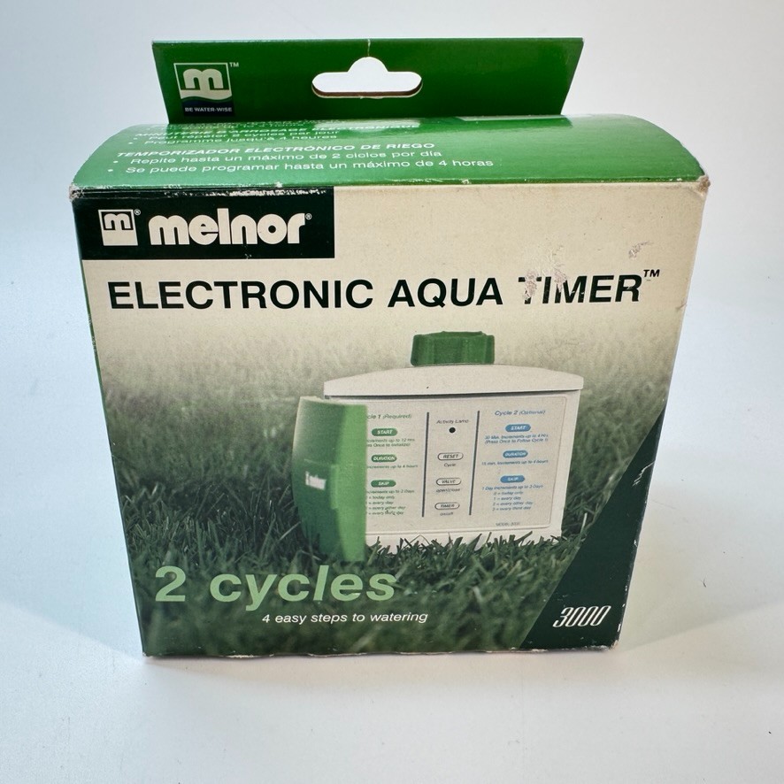 Melnor 3000 Electronic Aqua Timer New In Original Box 2 Cycles Per Day NIB