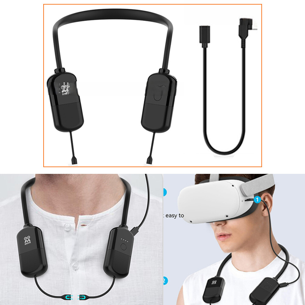 80000mAh Neck Battery Power Bank for PICO4/Quest 2/Quest Pro VR Glasses Parts-image