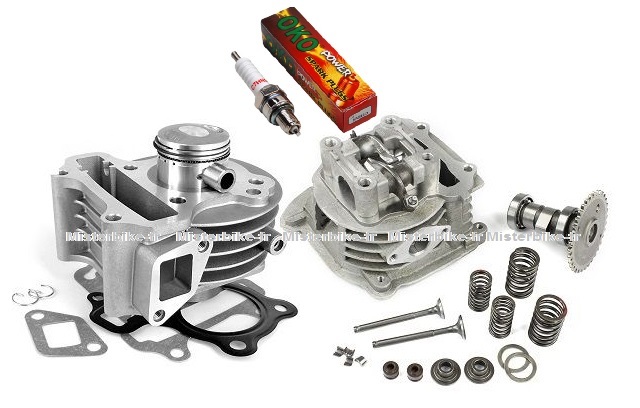 Kit cylindre culasse GY6 50 4T de haute précision avec arbre à cames en acier trempé pour scooter