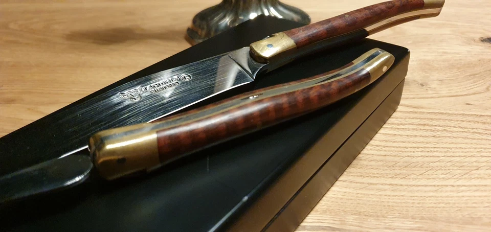 Laguiole en Aubrac Tranchierbesteck Grand Chef Schlangenholz - Bild 3 von 4