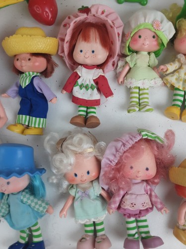 1980s Set Lot - 15 Classic Vintage Strawberry Shortcake Dolls & Accessories - Picture 10 of 24
