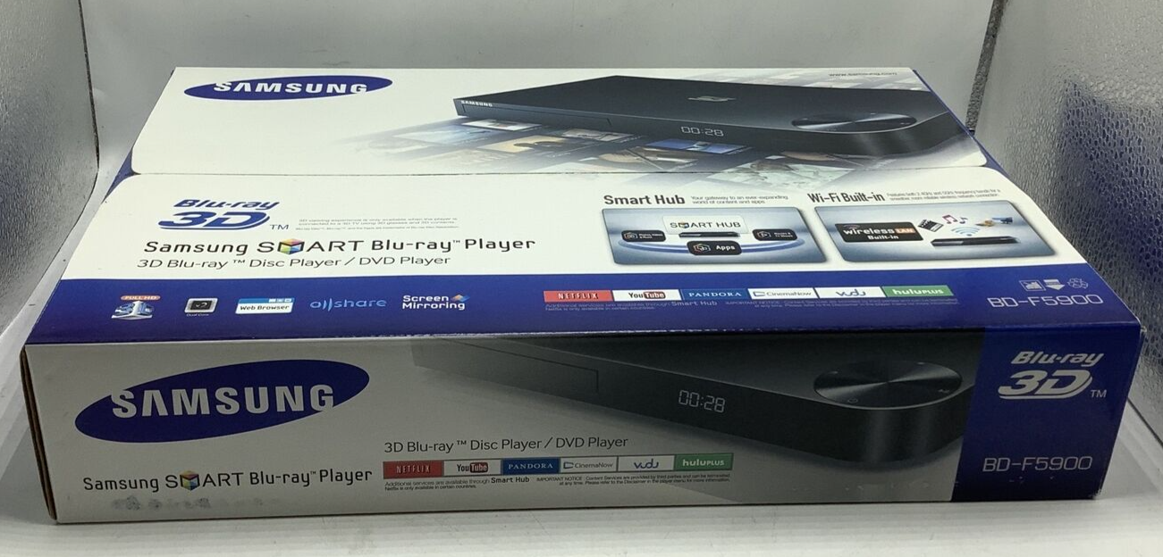 Samsung (BDF5900) HD 3D Bluray & DVD & CD Player & DUAL WiFi