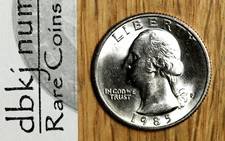 1985 D Washington Quarter Clad 25¢ - BU - Choice to Gem Uncirculated