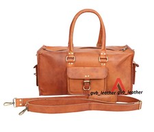 30 " Herren Leder Duffel Gepäck Vintage Wochenende Übernacht Einfaches Zu Tasche