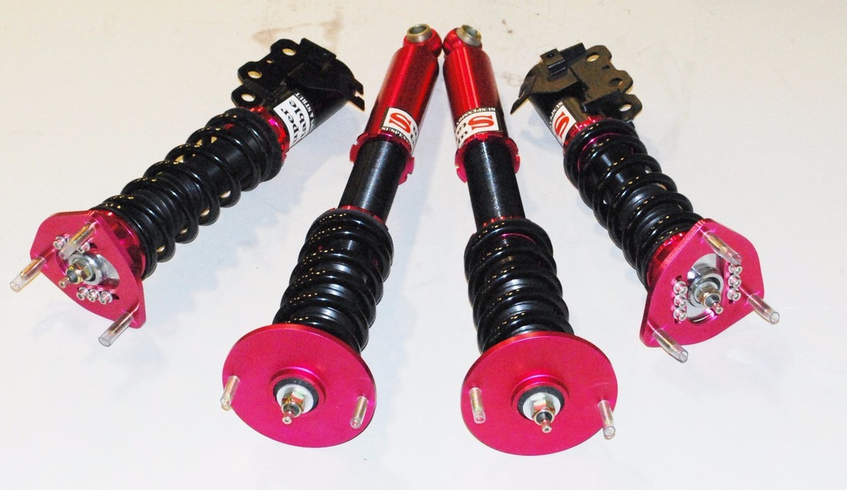 For Nissan 95-98 240SX S14 RED Coilover Suspension Adjustable